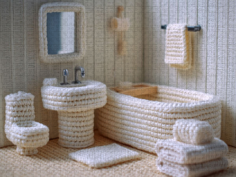 Badezimmer aus Wolle