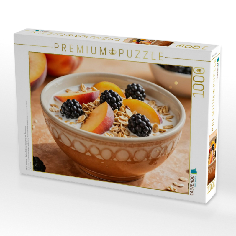 Müsli Stillleben - Saftige Fülle mit Nektarine und Brombeere