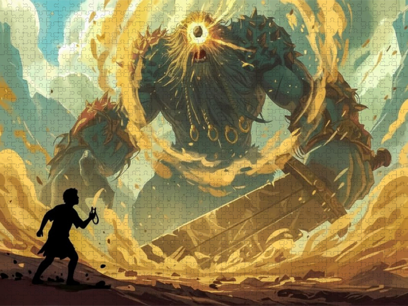 Der Treffer – Der Stein erreicht sein Ziel.