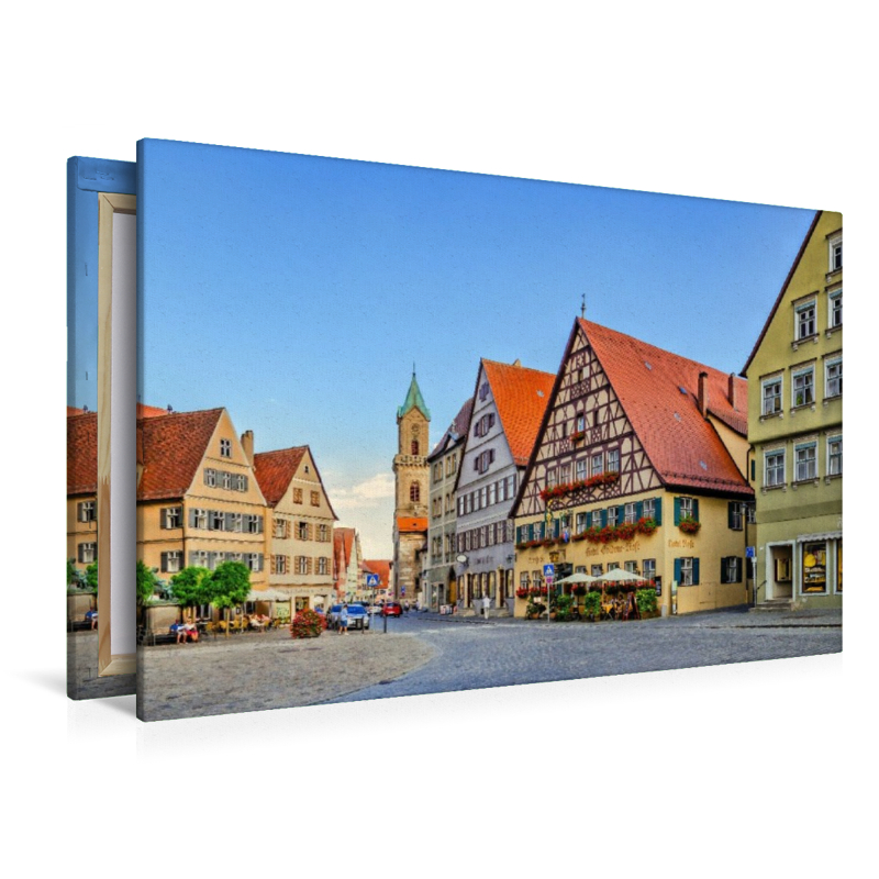 Am Marktplatz der Altstadt in Dinkelsbühl, Deutschland