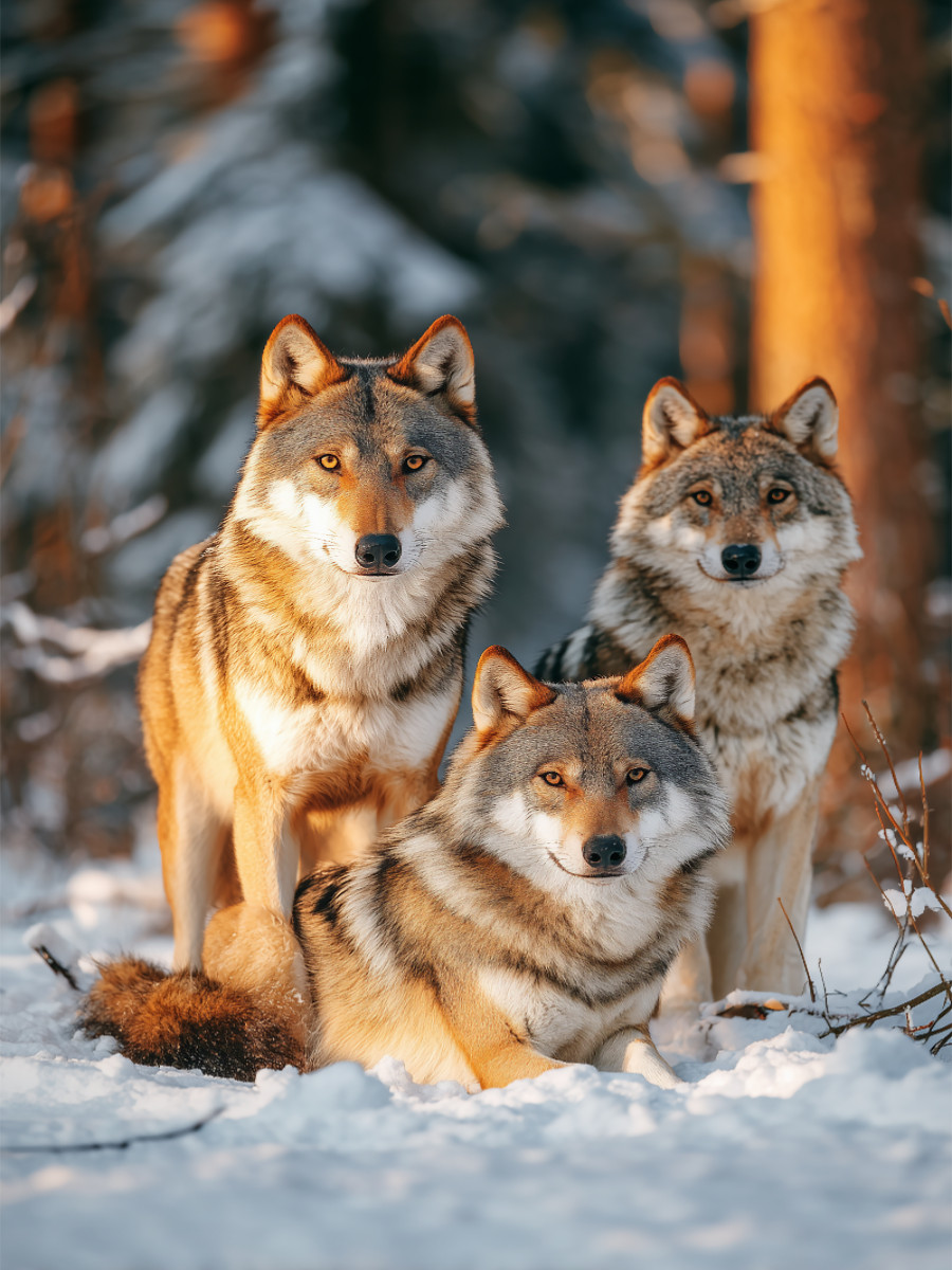 In der Kälte der Wildnis wärmt die Nähe des Rudels