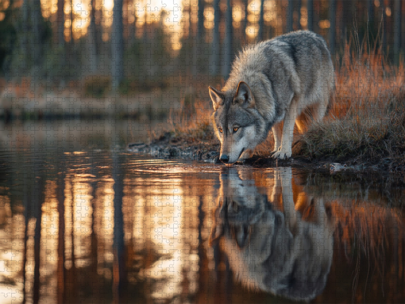 Augen, die die Geheimnisse der Wildnis kennen