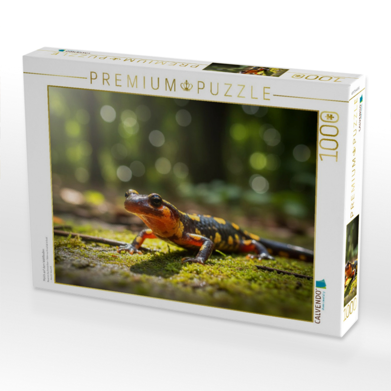 Molch auf dem Waldboden