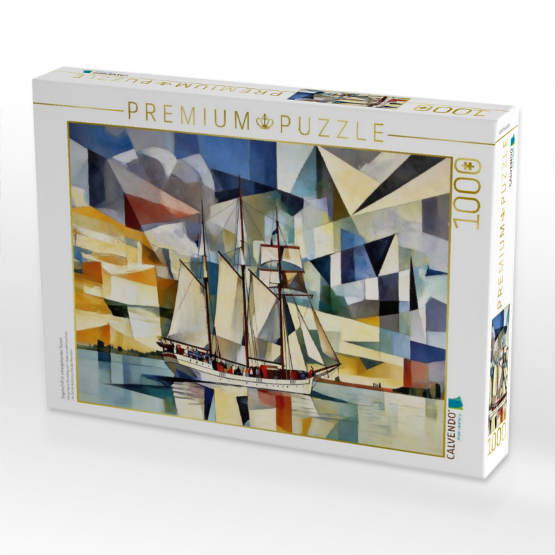 Segelschiff in untergehender Sonne