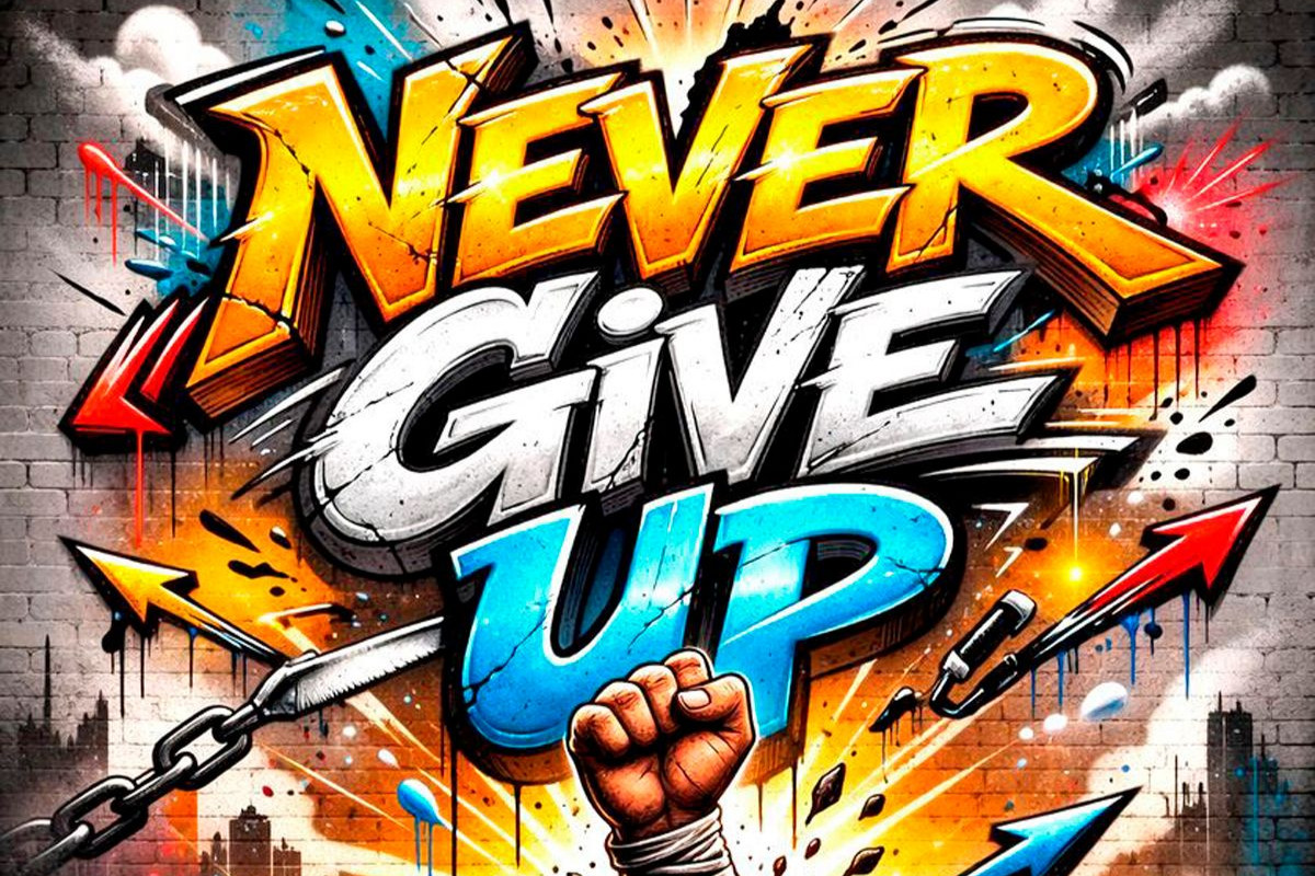 NEVER GIVE UP