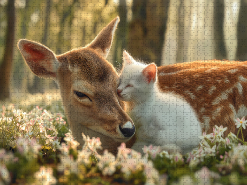 Sanfte Begegnung im Zauberwald