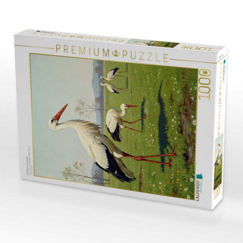 Weißstorch als Gemälde