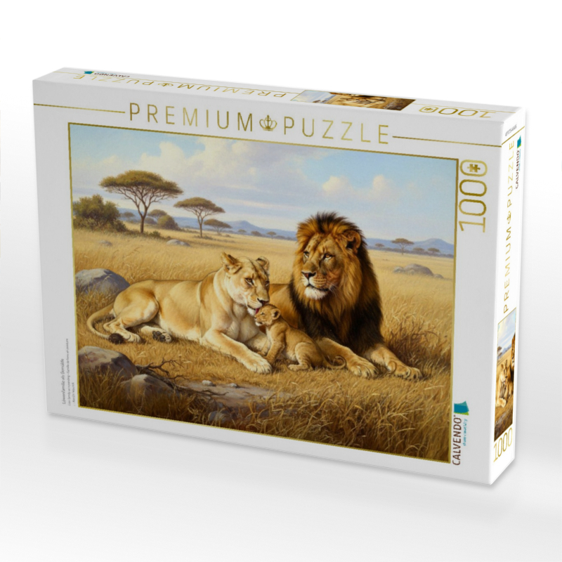 Löwenfamilie als Gemälde