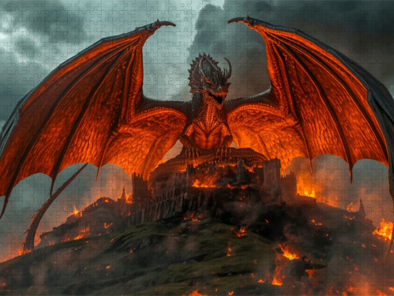 Ein Drache bedroht das Reich des Königs