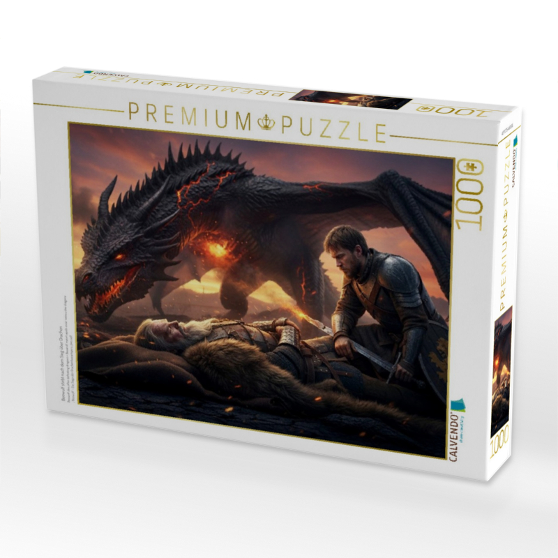 Beowulf stirbt nach dem Sieg über Drachen