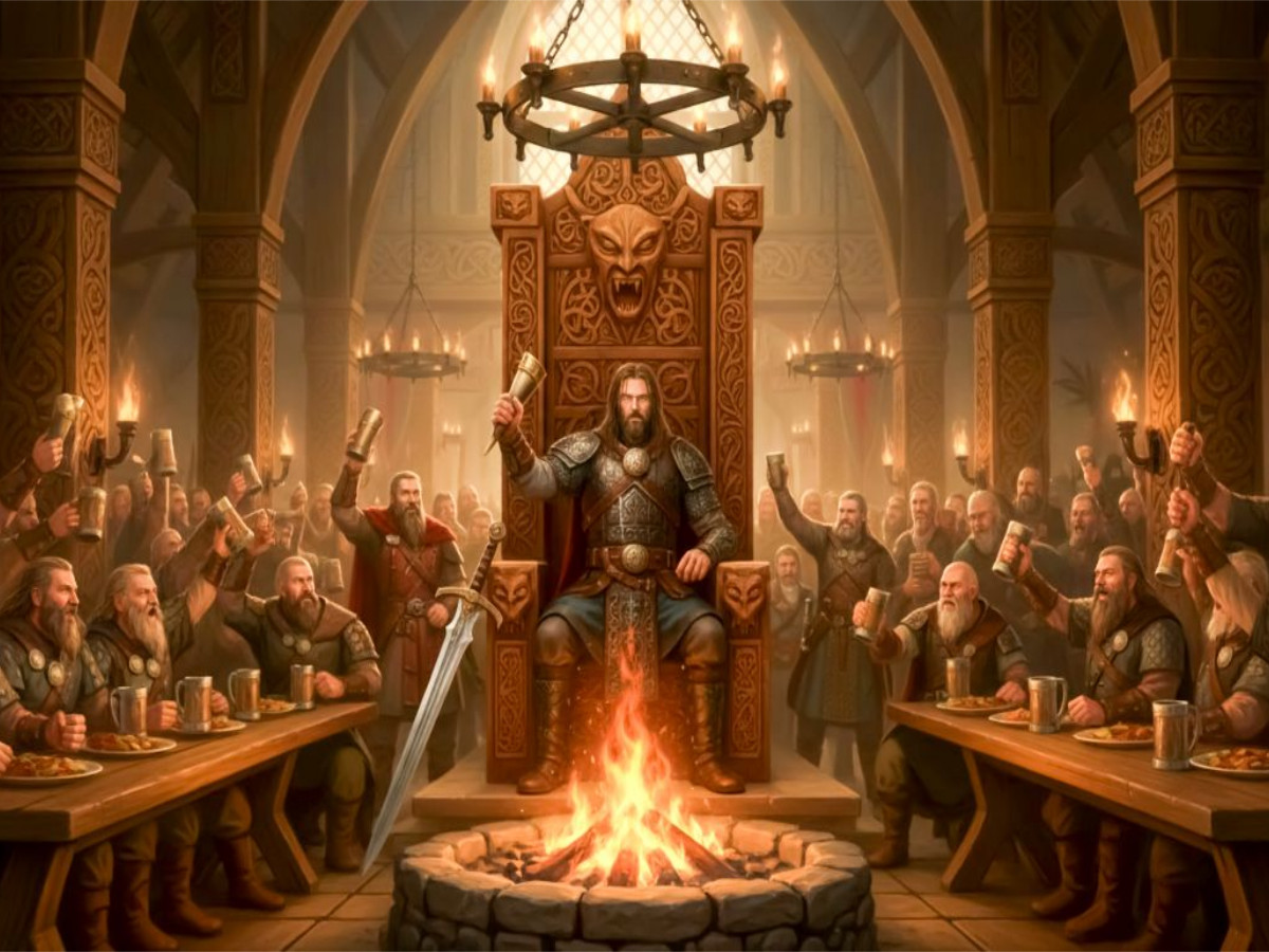 Fest in Hrodgars Halle vor der Bedrohung