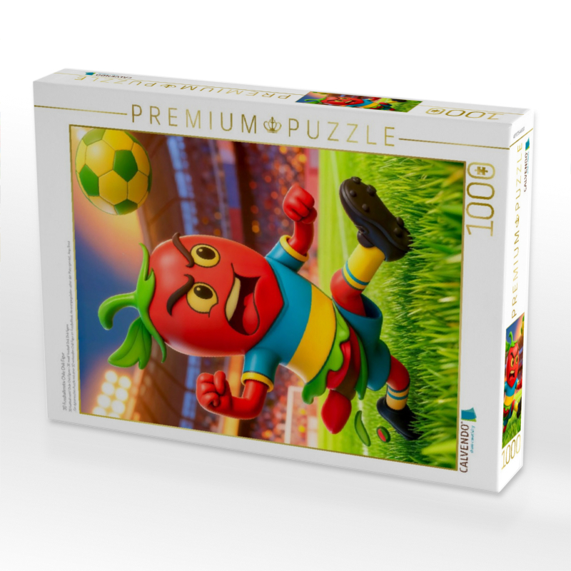 3D Fussballmotiv Chile Chili Figur