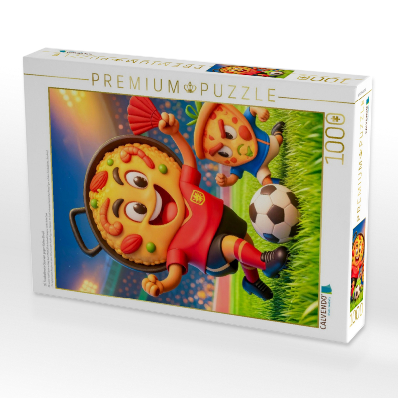 3D Fussballmotiv Spanien gegen Italien Duell