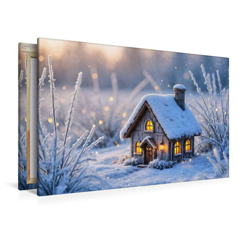 Winter-Feenhäuschen am See