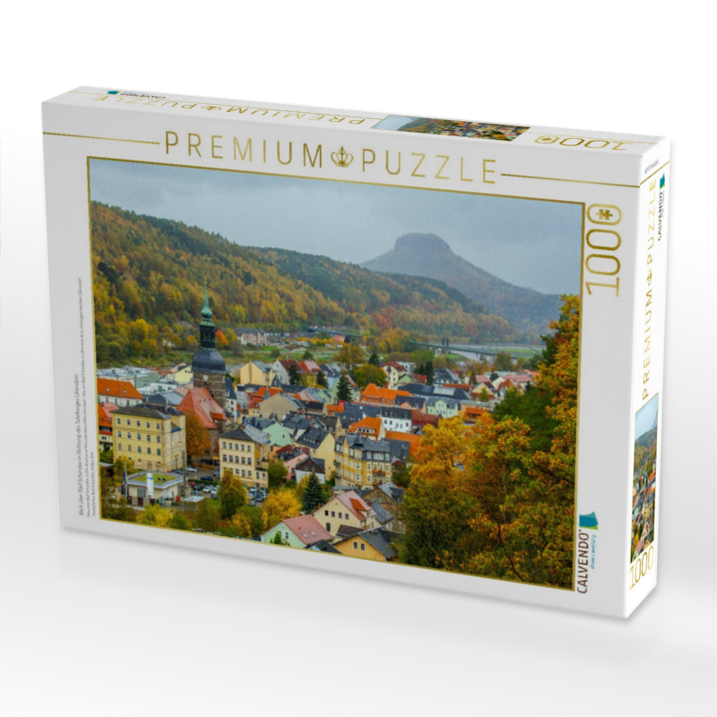 Blick über Bad Schandau in Richtung des Tafelberges Lilienstein