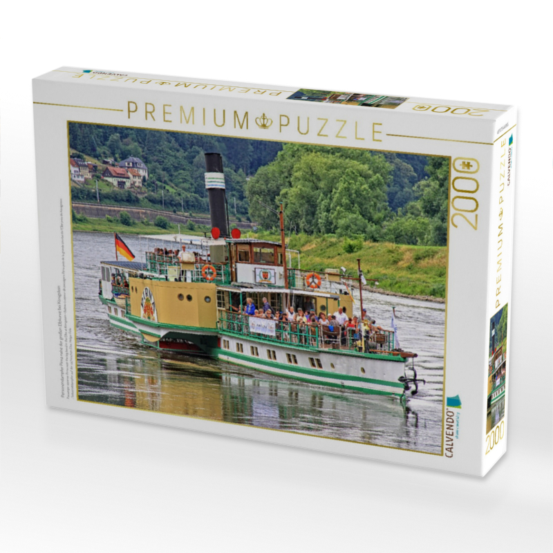 Personendampfer Pirna nahe der großen Elbkurve bei Königstein