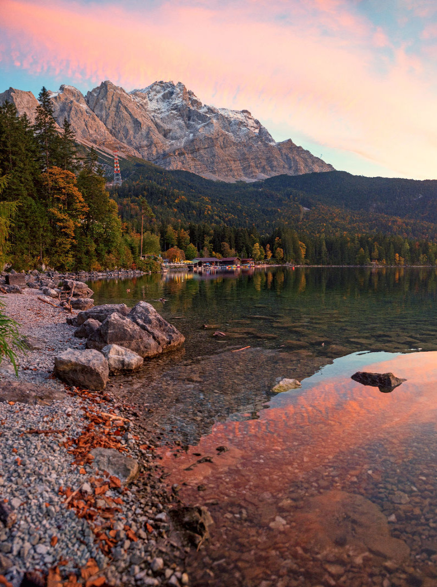 Eibsee, Bayern.. Zitat: Augustinus von Hippo, 354 - 430 n. Chr.