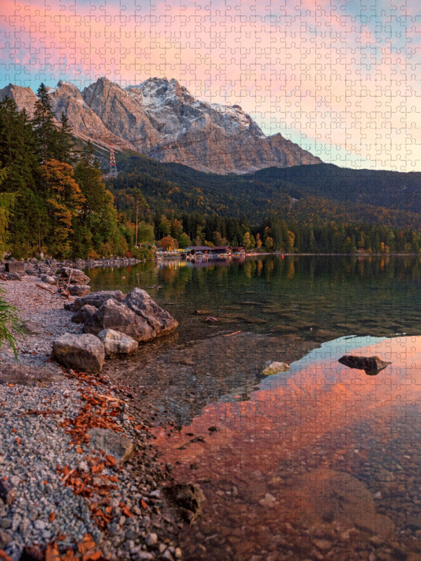 Eibsee, Bayern.. Zitat: Augustinus von Hippo, 354 - 430 n. Chr.