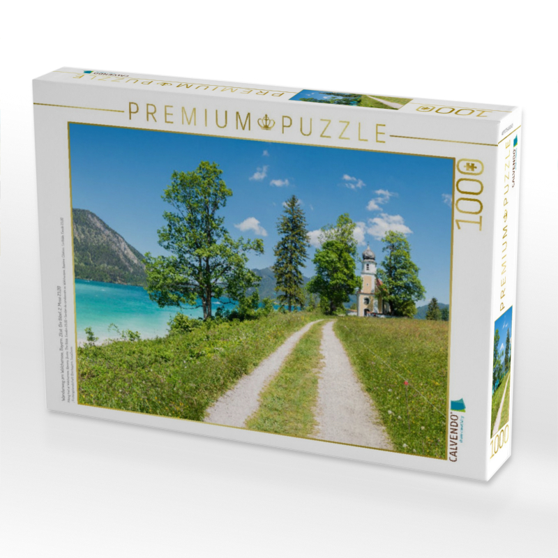 Wanderweg am Walchensee, Bayern. Zitat: Die Bibel, 2. Mose 23,20