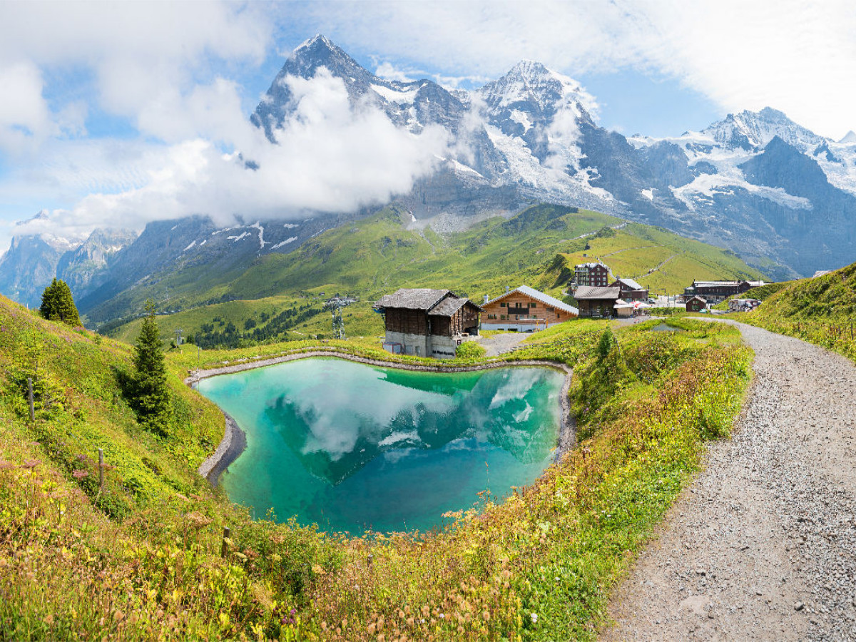 Kleine Scheidegg, Berner Oberland Schweiz. Zitat: John Henry Newman, 1801 - 1890