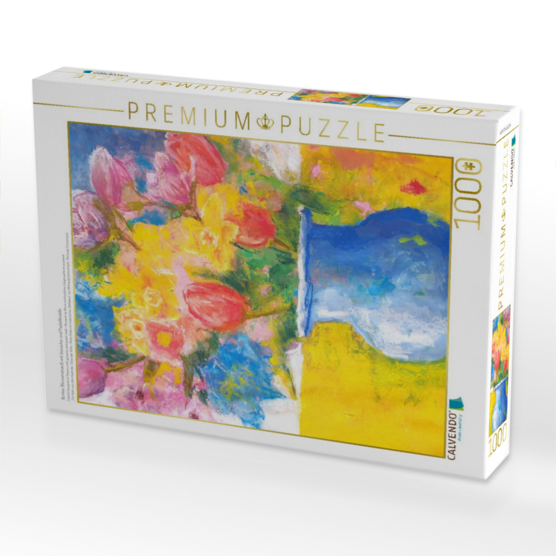 Bunter Blumenstrauß mit Gouache und Pastellkreide