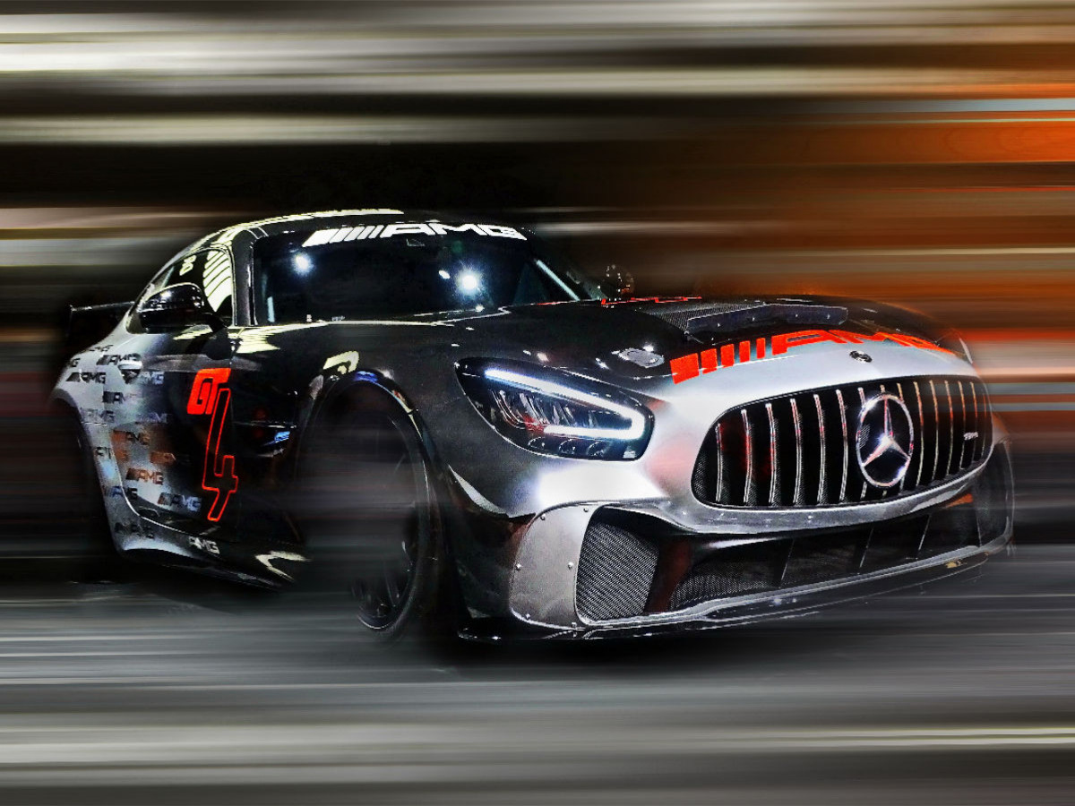 Der GT4 von Mercedes wurde von dem Edel-Tuner AMG zu einem wahren Sportpaket modifiziert.