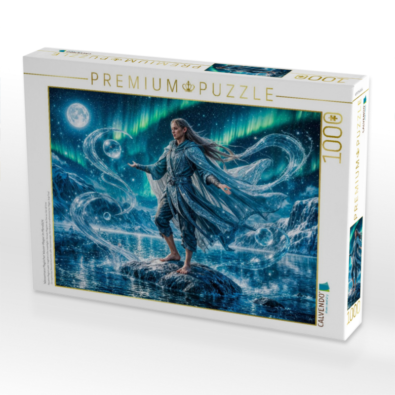 Wassermann Magischer Wasser‑Magier im Mondlicht