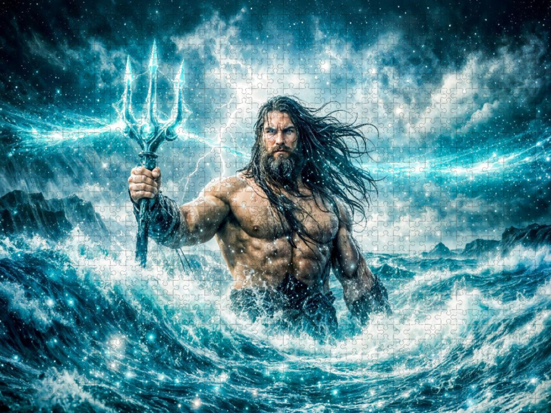 Wassermann - Herr der Wellen mit dem Dreizack
