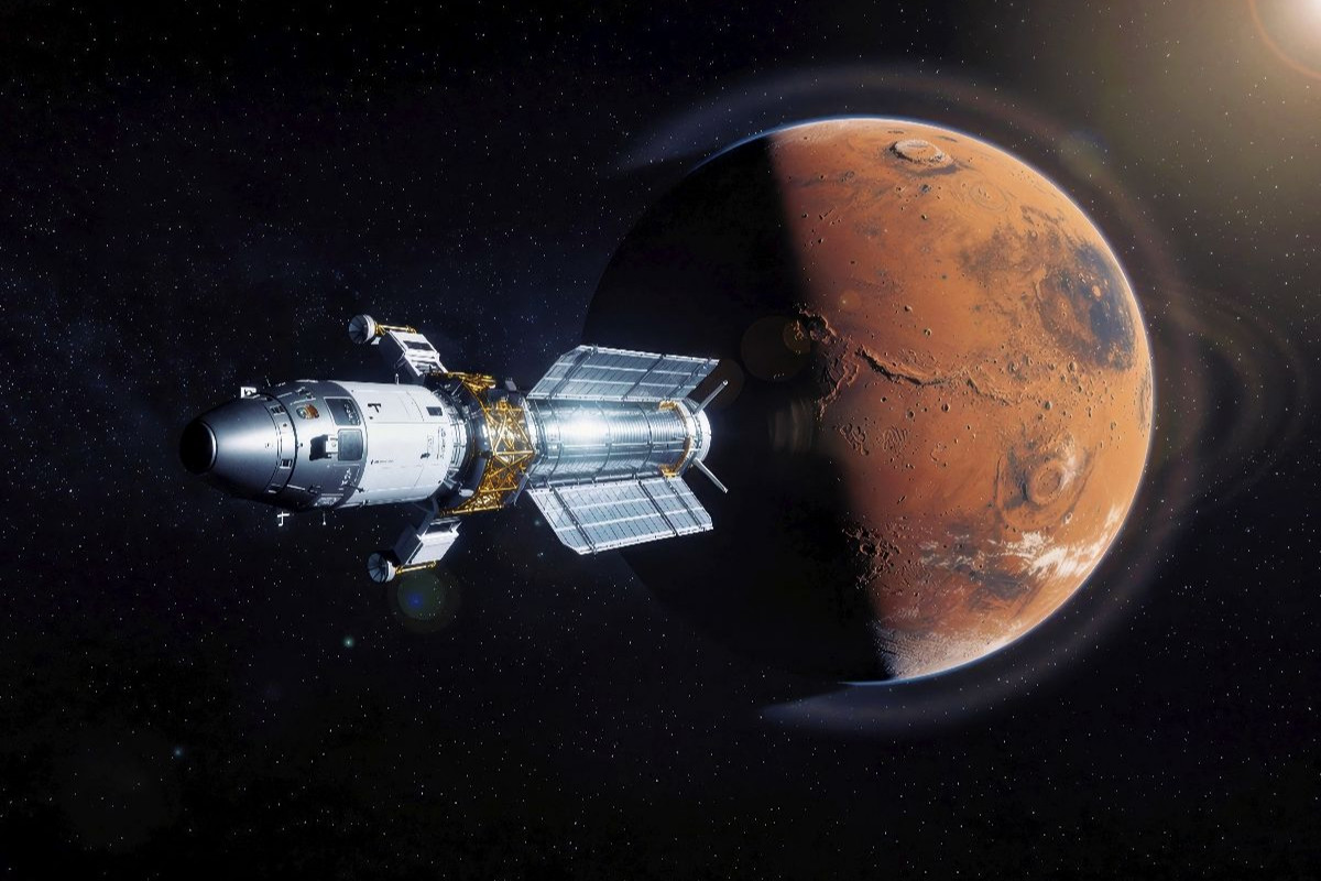 Ein Motiv aus dem Kalender Wettrennen ins All