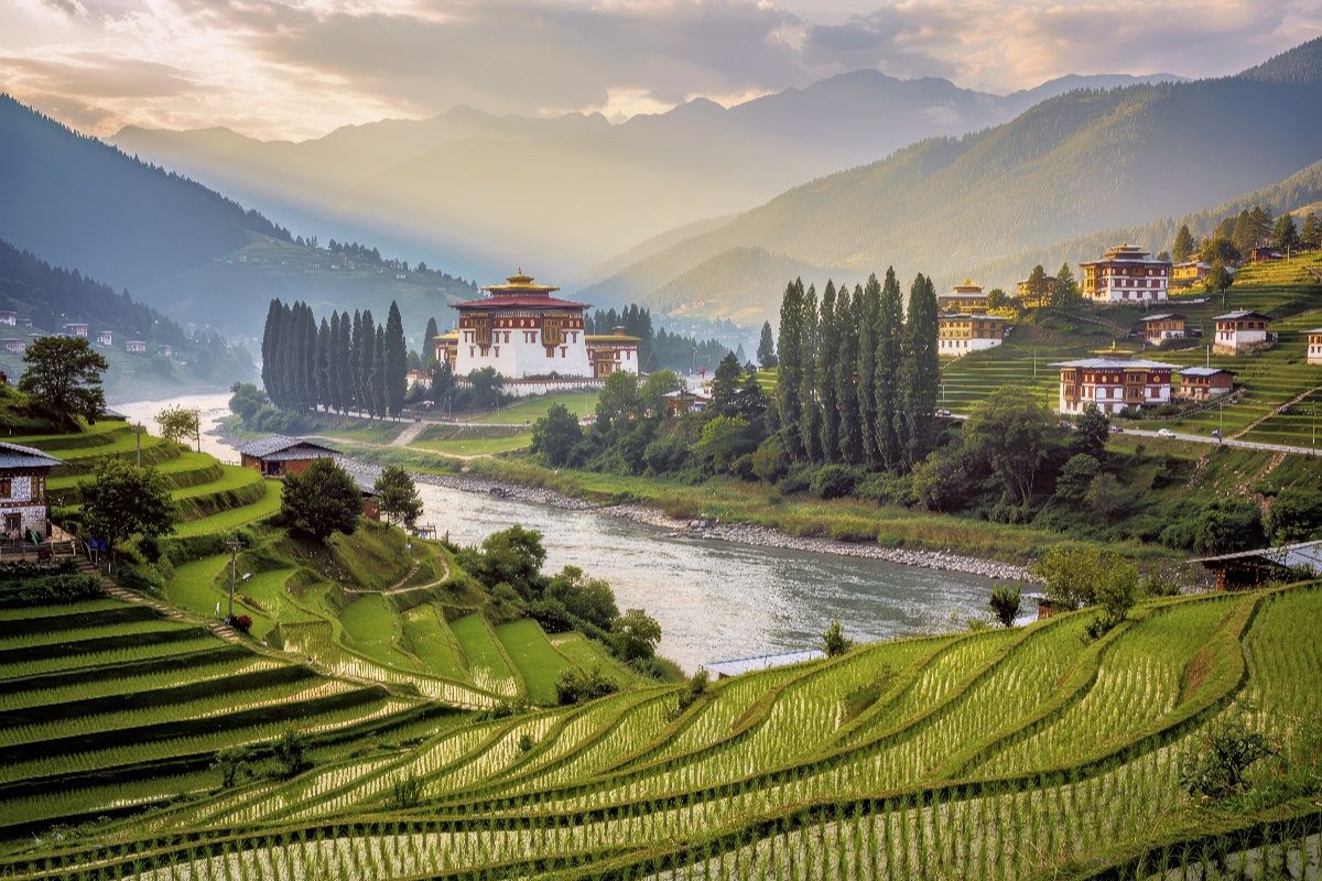 Punakha-Tal, Bhutan.