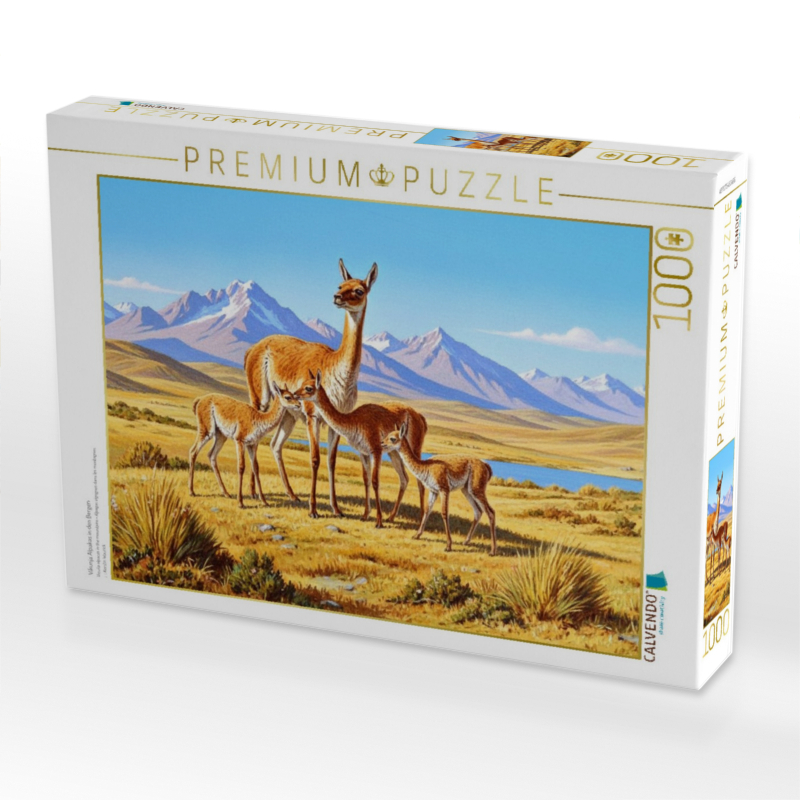 Vikunja Alpakas in den Bergen