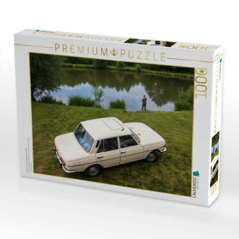 Wartburg und Angler in der DDR