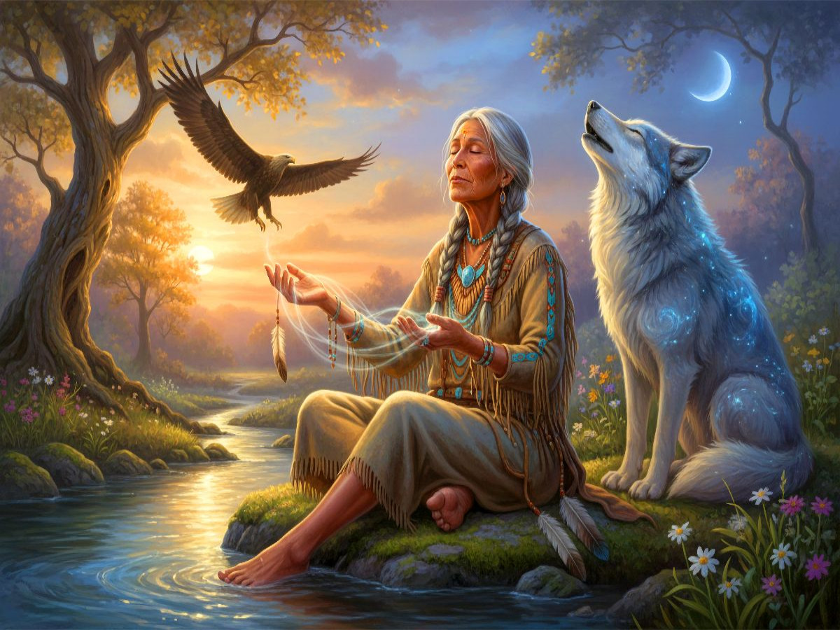 Schamanin am Wasser - Spiritualität der Indianer