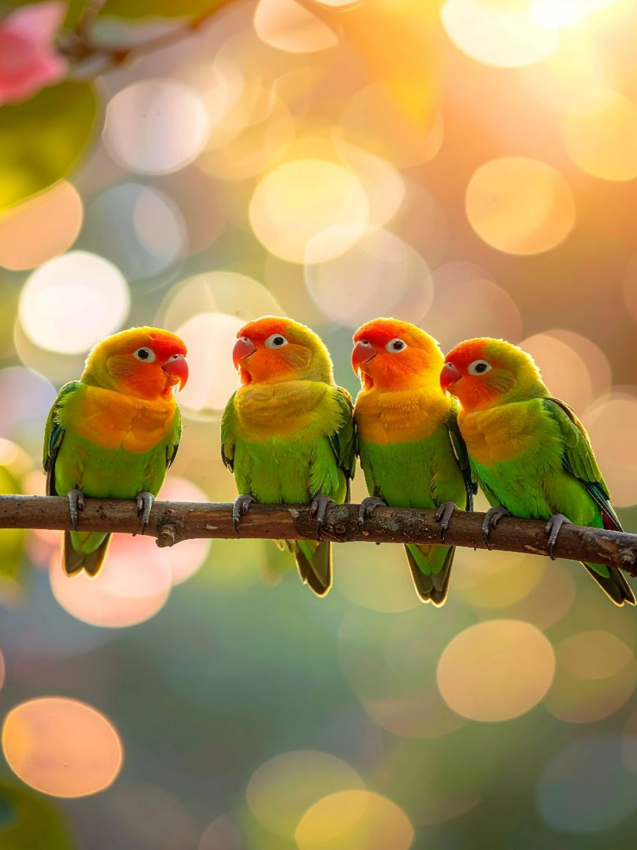 Gemeinsam im Sonnenlicht - Lovebirds