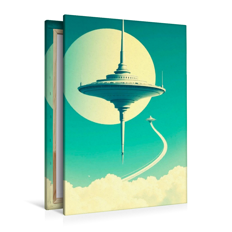 Schwebende Städte im endlosen Himmel