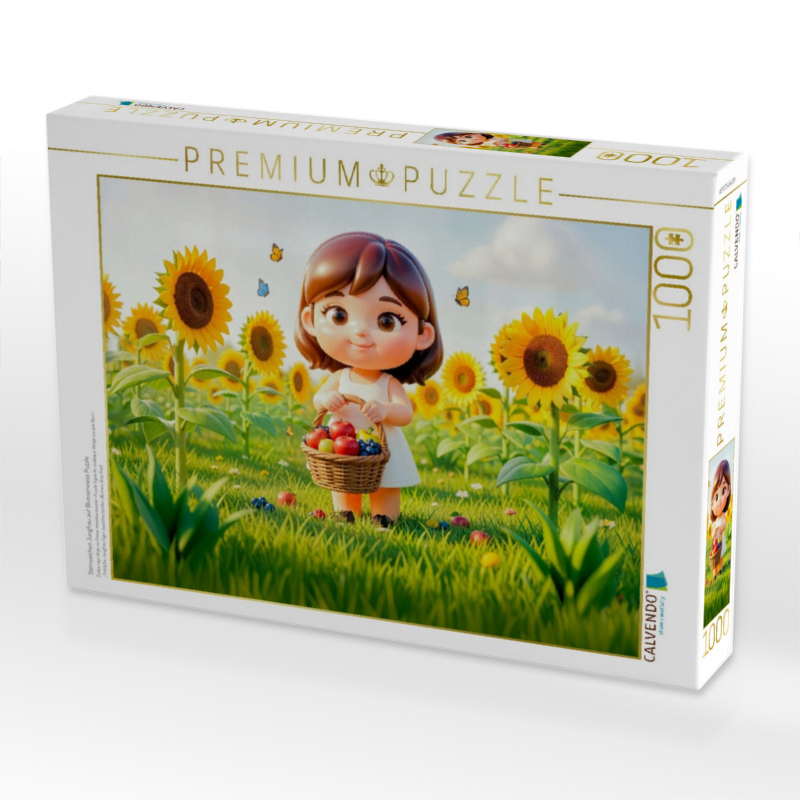 Sternzeichen Jungfrau auf Blumenwiese Puzzle