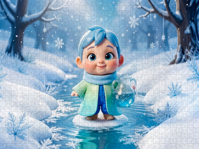 Sternzeichen Wassermann am Bach Puzzle