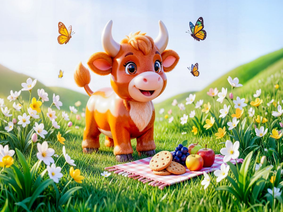 Sternzeichen Stier Picknick Blumen Puzzle
