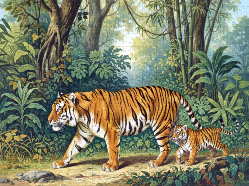 Tiger im Stil alter Gemälde