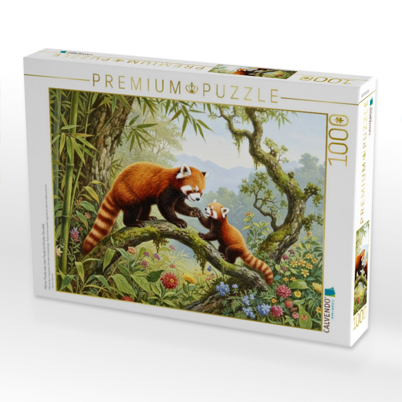 Kleiner Panda oder roter Panda im Stil alter Gemälde