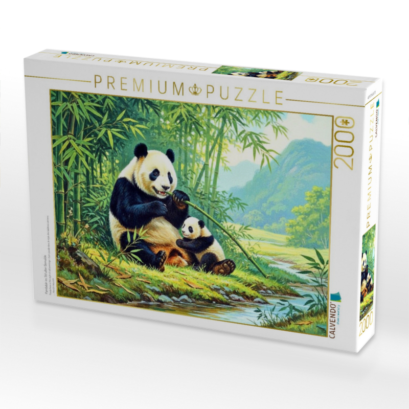 Pandabär im Stil alter Gemälde