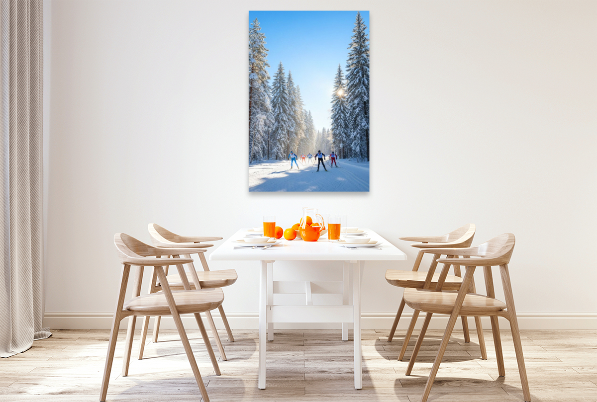 Langlauf - Wettkampf durch den winterwald