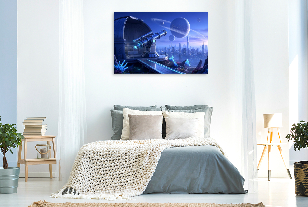 Ein Science Fiction Observatorium auf einem fremden Planeten