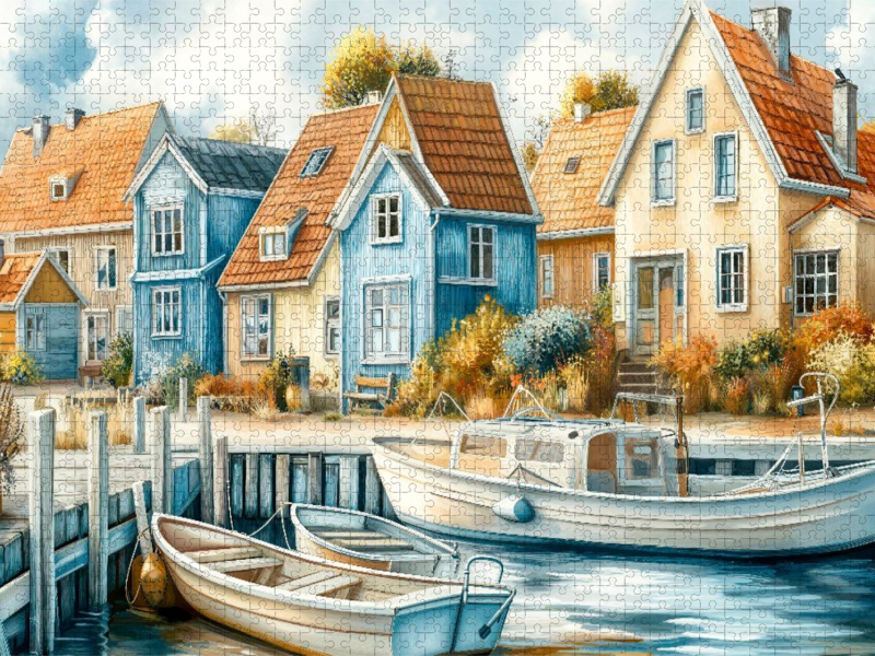 Dorfidylle an der Küste