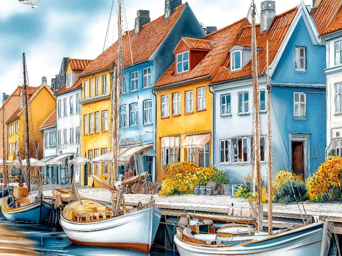 Eine idyllische Promenade am Wasser