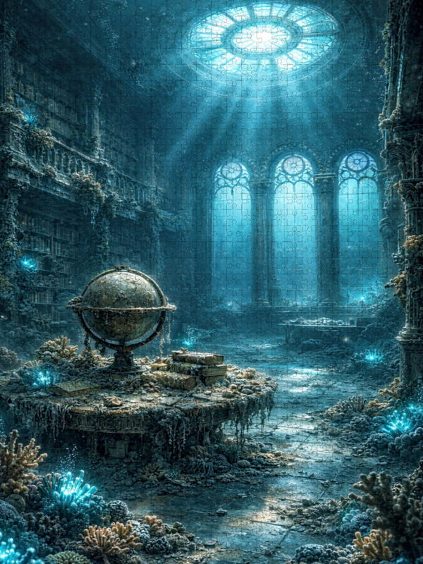 Die versunkene Bibliothek – Steampunk Ruinen unter dem Meer
