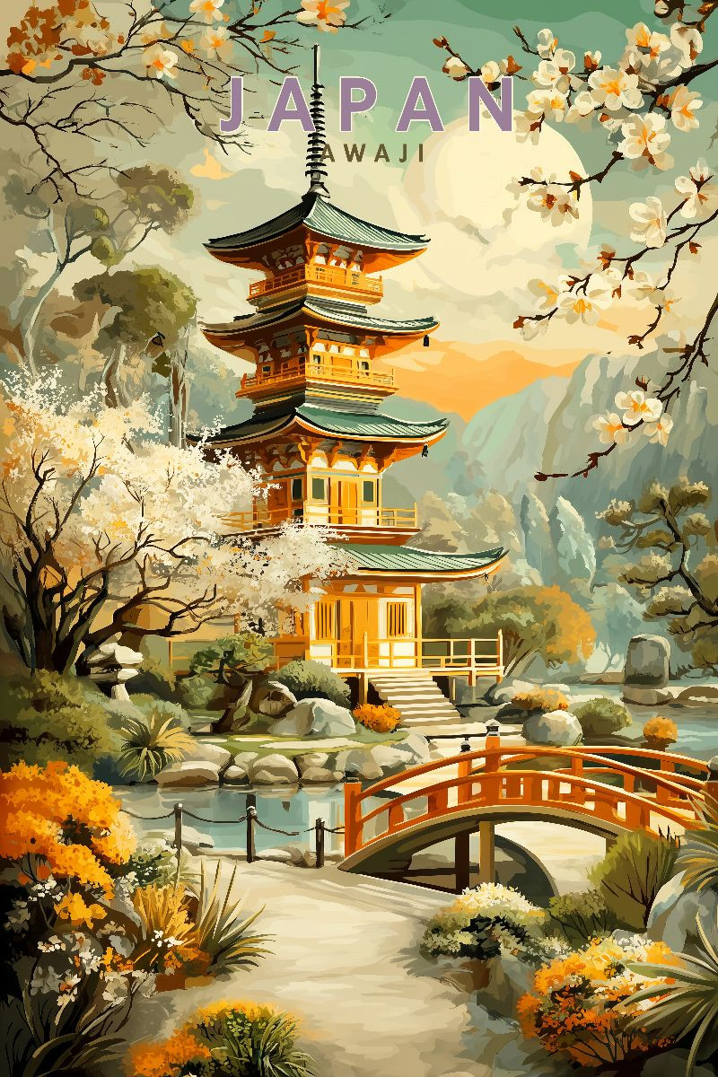 Blühende Sakura auf Awaji