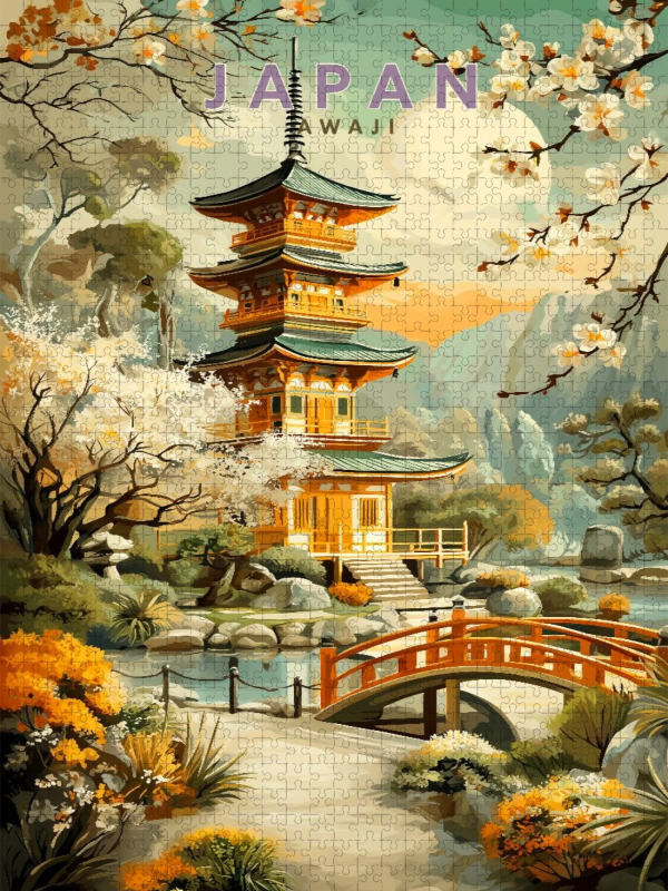 Blühende Sakura auf Awaji