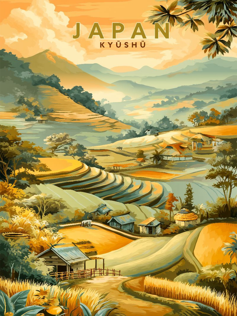 Teeplantagen von Kagoshima auf Kyūshū