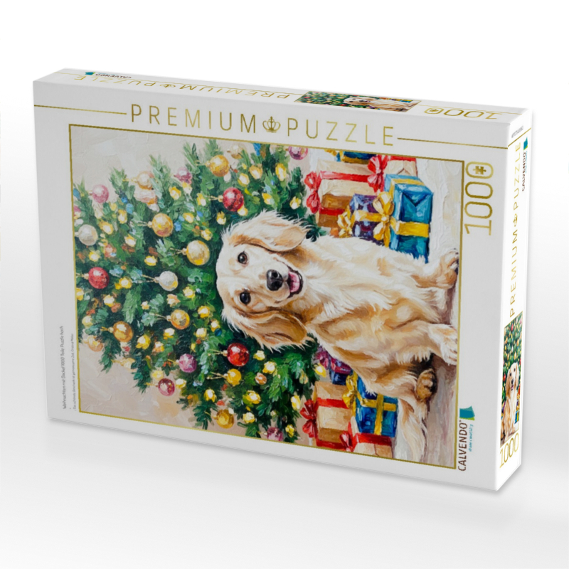 Weihnachten mit Dackel 1000 Teile Puzzle hoch